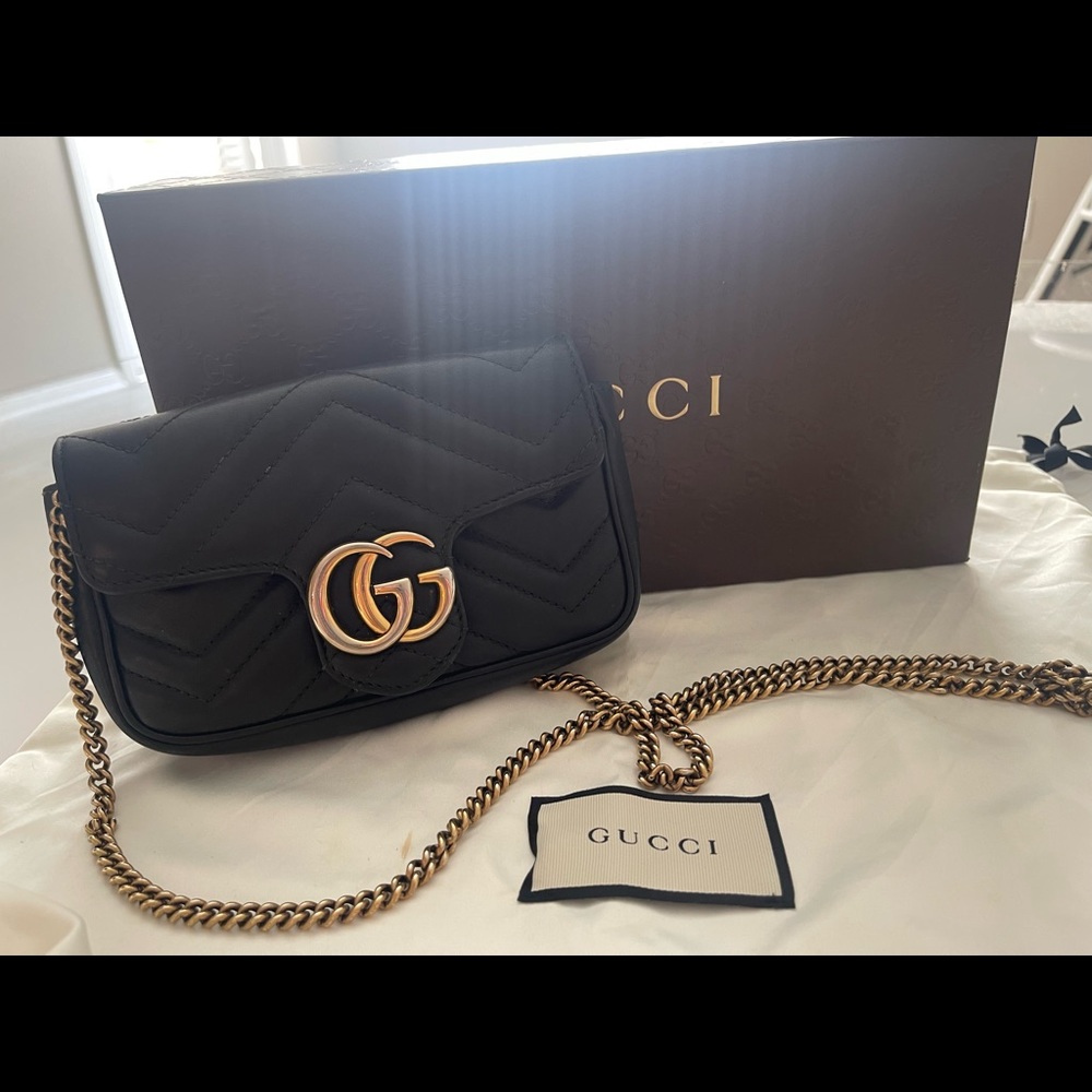 GG Marmont matelassé leather super mini